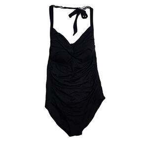 Tempt Me Black Halter One Piece Swimsuit, NWT, 20W